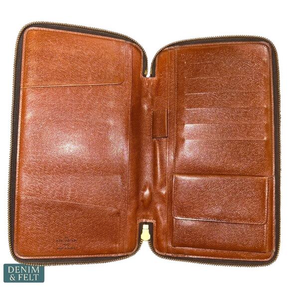 Louis Vuitton Brown Monogram Poche Escapade Wallet Zippered Travel Clutch RARE - Picture 11 of 15